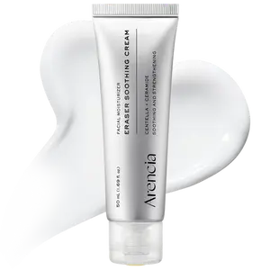 [Arencia Official] Eraser Soothing Cream, Lightweight Barrier Moisturizer with Centella & Ceramide NP for Hydration & Calm-Looking Skin, 1.69 fl. oz.