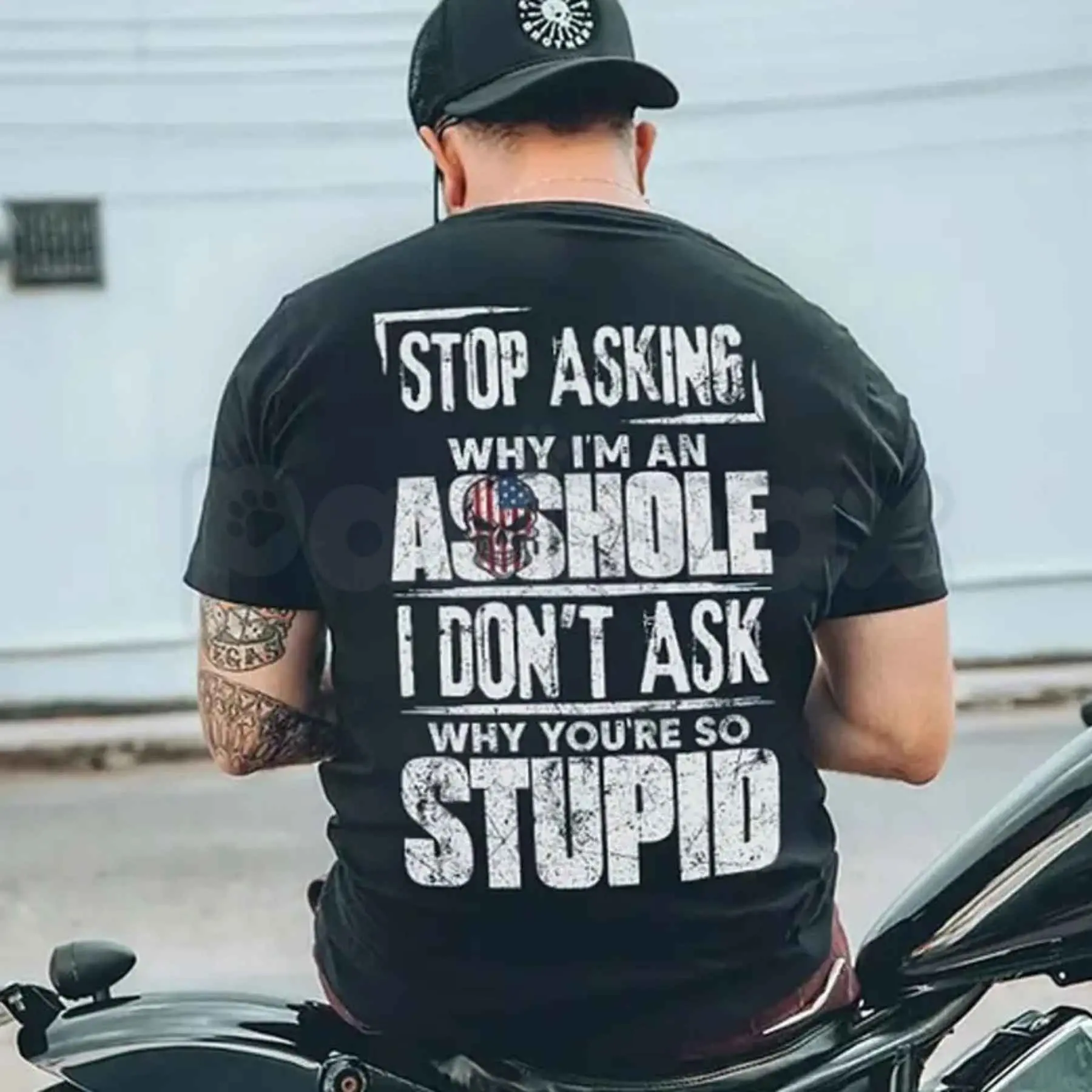Stop Asking Why Im An Assh0le T Shirt – Funny Sarcastic Offensive Quote Tee, Sarcastic Witty Sayings Unisex Classic Vintage Cotton Shirt