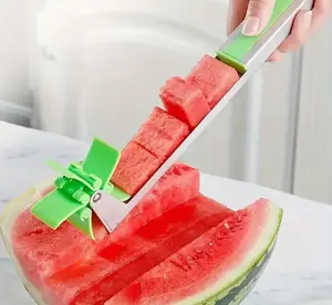 Effortless Watermelon Cutting Made Fun with the Windmill Shape Slicer | Stainless Steel Cutter Fruit Kitchen Utensils
