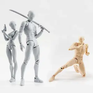 High Quality BODY KUN / BODY CHAN BJD Grey Color Ver. Black PVC Action Figure Collectible Model Toy
