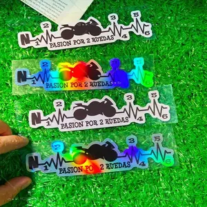 Heartbeat Design Car Sticker, Waterproof & Durable Scratch-covered Vinyl Decals, Suitable for Motorcycle Fuel Tank, Rear Cowl, Helmet, Gift for Motorcycle Enthusiasts