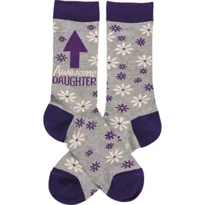 Classic Woven Crew Socks - "Awesome"