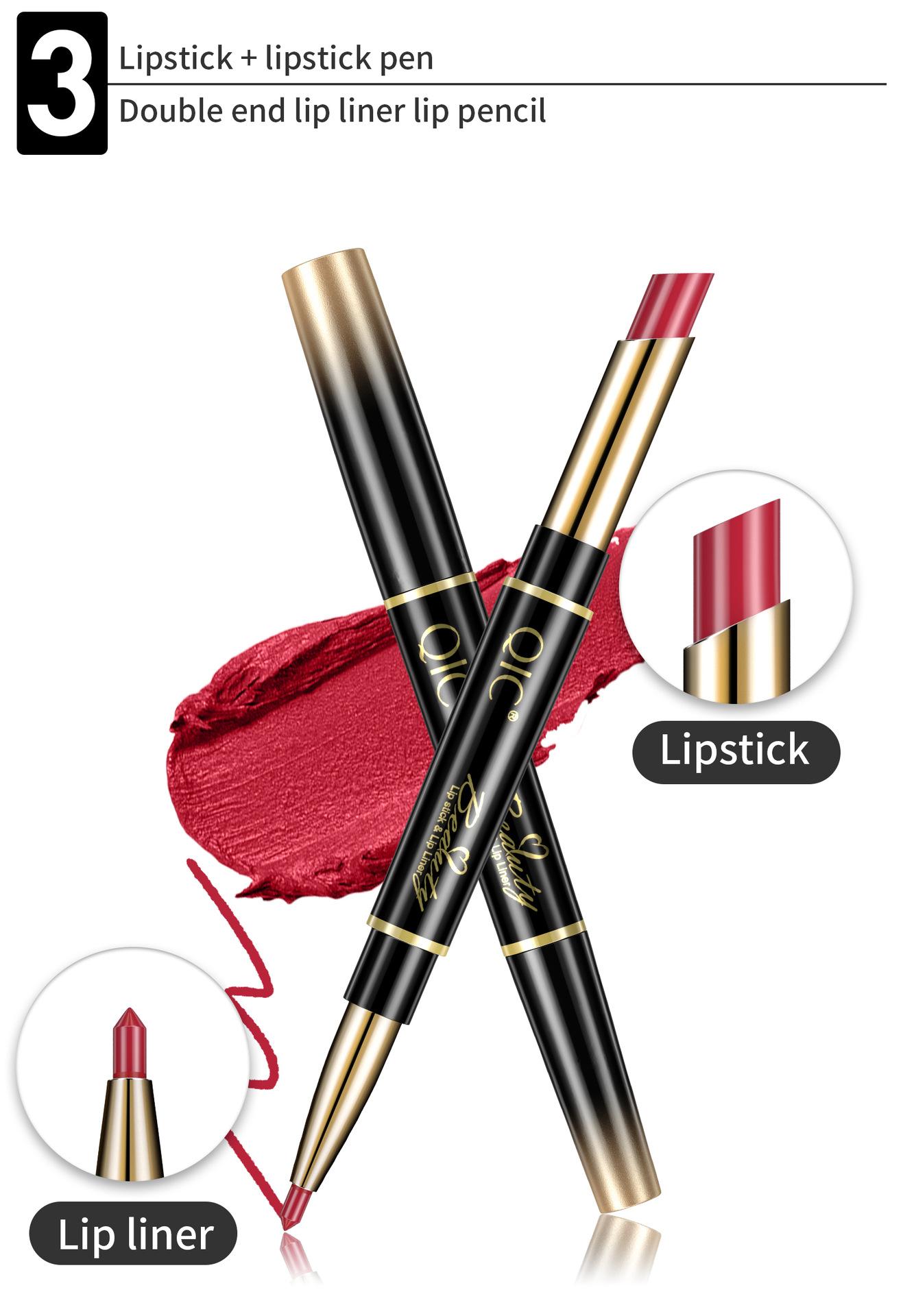 2-in-1 Matte Lipstick & Lip Liner Pen, Creamy Smooth Texture with High Pigment, Lip Duo for Defined Lips and Full Color, for Daily Wear and Parties