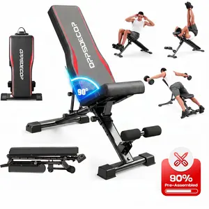 【Summervibes】OppsDecor 900LBS Adjustable Weight Bench - Full Body Workout Incline Decline Flat Utility Bench with Quick Folding, Fast Adjustment, Ideal Gift for Father's Day, Christmas, Arm Exercise Equipment,summervibes