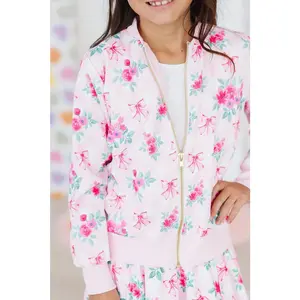 Gingham Bows Satin Jacket