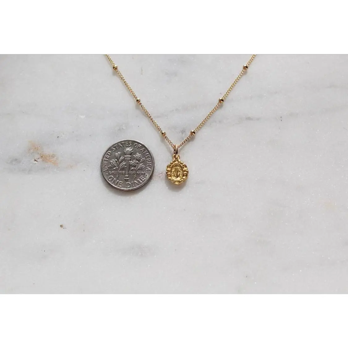 Tiny Miraculous Medal Necklace