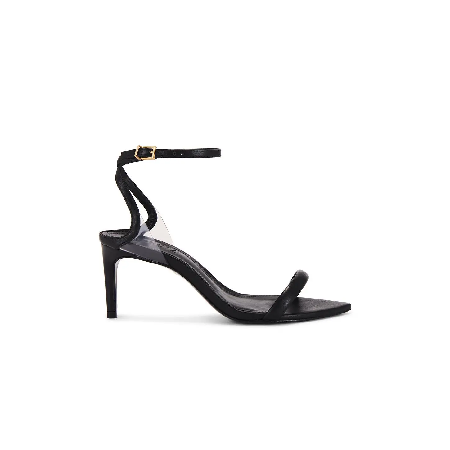 Schutz Skye Sandal in Black & Transparente