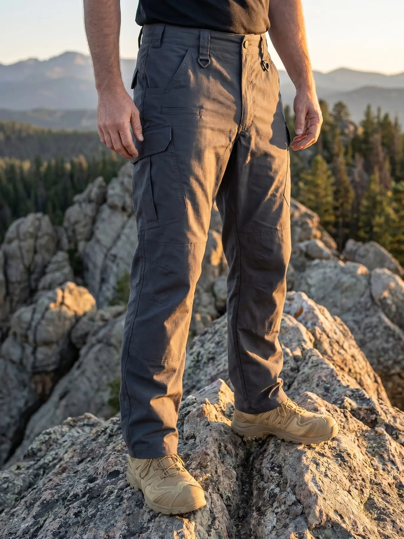 Men's Casual Pants Outdoor Workwear Sport Long Trousers Camouflage Tactical Cargo Pocket Design Multi-Pocket Camping Wear