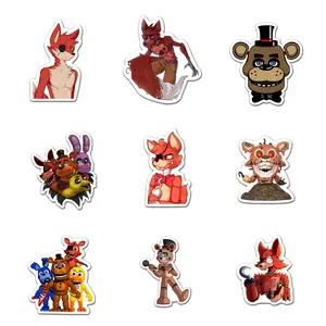 Five Nights At Freddy's Sticker Pack 9 PCS Vinyl, G Car Wall Kid Phone Book Stickers, Funny Sticker Decal Decor
