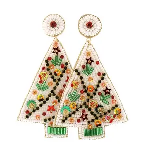 Christmas Seed Bead Earrings