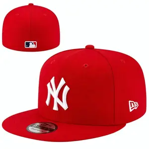 MLB New Era Streetwear Snapback – Flat Brim Baseball Cap Adjustable, LA Dodgers NY Yankees Team Logo, Unisex Casual Streetwear Hat