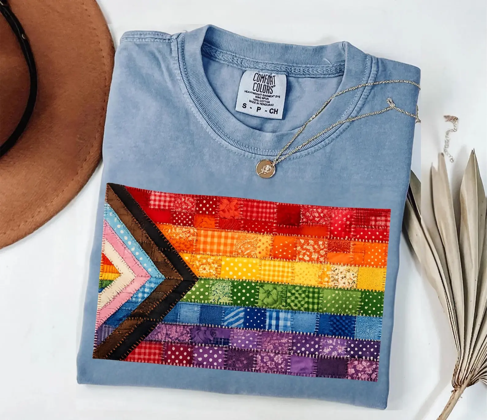 Comfort Colors Pride Shirt, LGBTQ Progress Flag Tee, Rainbow Equality Shirt, Queer Ally Gift Tee, Inclusive Support Shirt, Pride Not Patchwork Tshirt