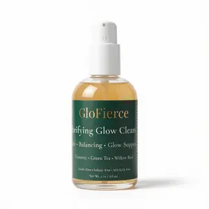 GloFierce Clarifying Glow Cleanser, Hydrating Brightening Gel Facial Wash for Skincare (Beauty & Personal Care)