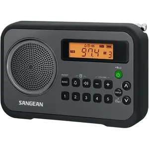 Sangean PRD18 AM/FM/Portable Digital Radio with Protective Bumper And exceptional performance in a compact and durable design