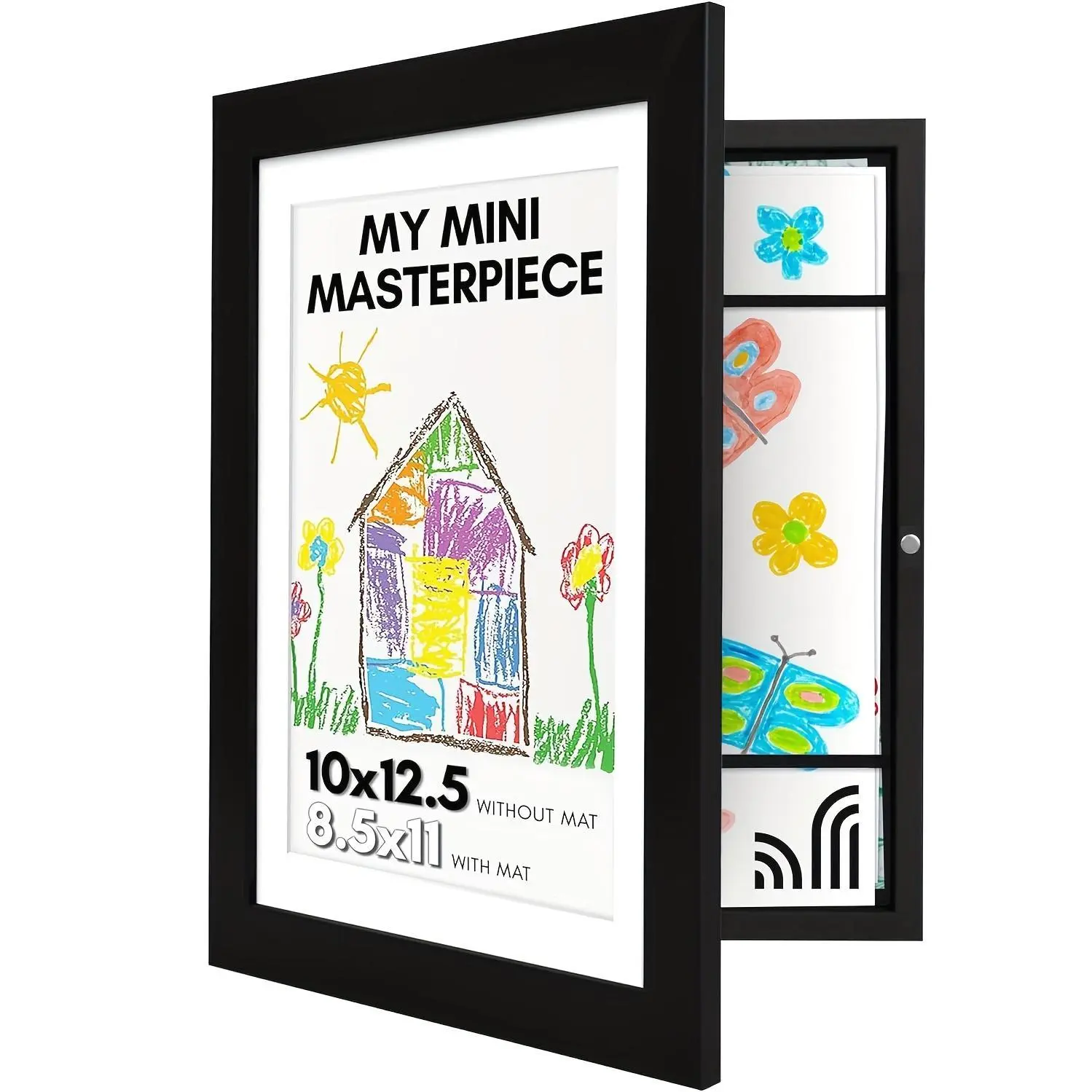 Kids Artwork Frames (1/2/4/8 Pack) - 8.5x11in Front Opening Changeable Home Decor Photo Frames, Holds 130pcs for Kids’ Drawings/Crafts, Christmas Gifts/Stocking Stuffers