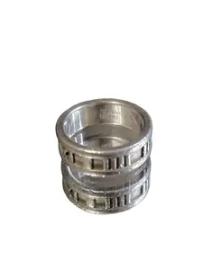 Pre-owned Tiffany Atlas Roman Numeral Sterling Silver 925 Ring