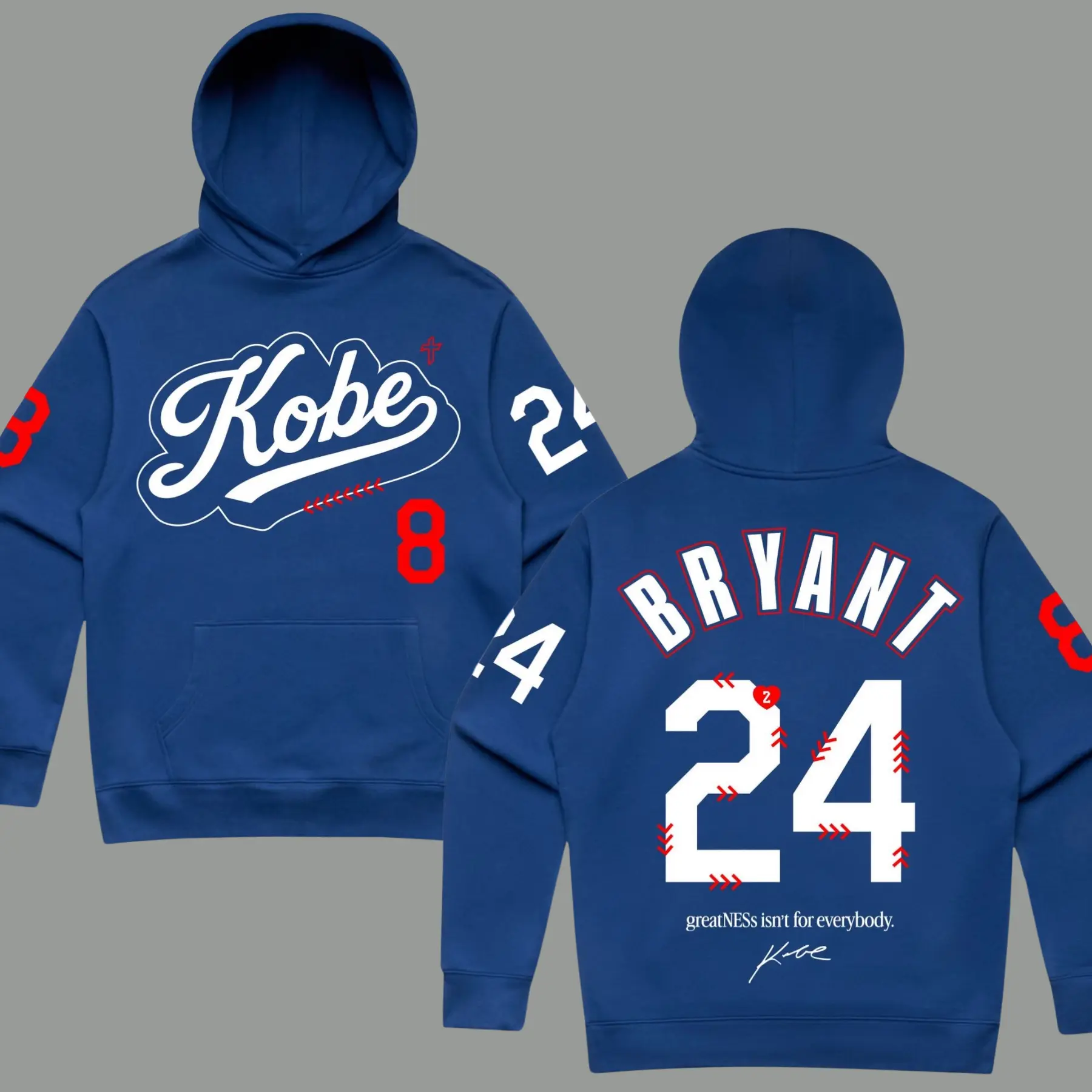 Vintage Kobe Day 8 24 Legend Hoodie - Mamba Mentality Vintage Baseball Script Graphic Streetwear Shirt, Top Tier Graphic Shirt for 2026, Gifts for Husband, for Dad, Viral on Tiktok Casual Menswear