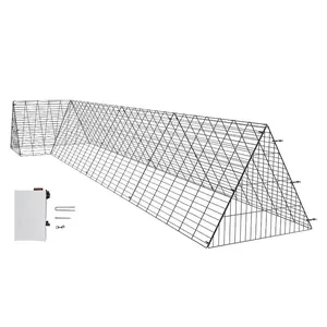 VEVOR Chicken Tunnels, 157.5x 39.4x 24.2 inch(LxWxH) Chicken Tunnels for Yard, Portable Chicken Tunnels for Outside with Corner Frames, Chicken Coop Run, Suitable for Chickens, Ducks, Rabbits