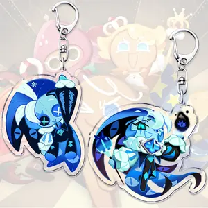Lovely Cartoon Game Cookie Chibis Keychains for Accessories Bag Shadow Milk Pure Vanilla Keyrings Jewelry Fans Friends Gifts