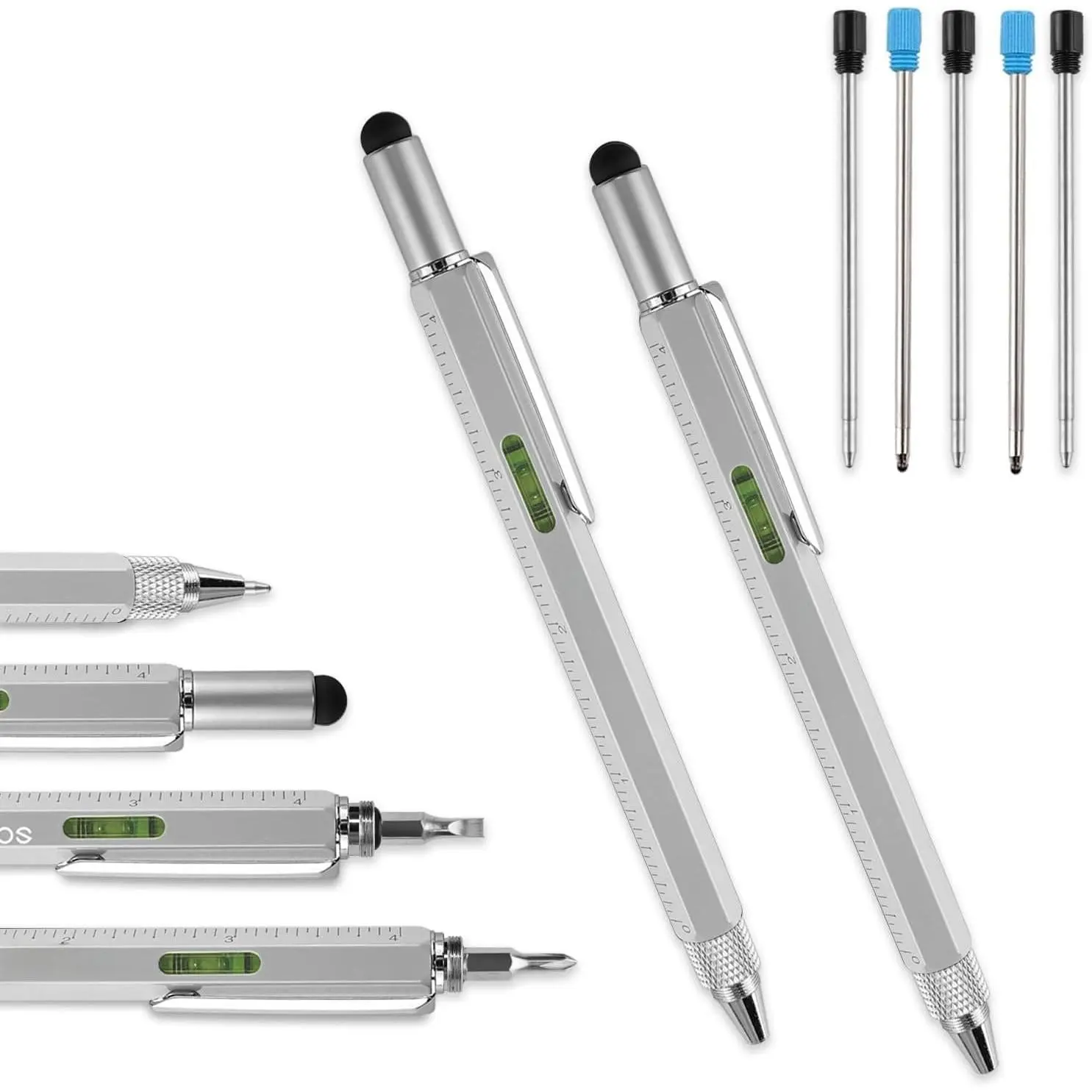 6-in-1 Multi-Function Pen, Ballpoint Pen with Measuring and  Ruler,  and Touchscreen Devices, is a   for  and Family (2 )