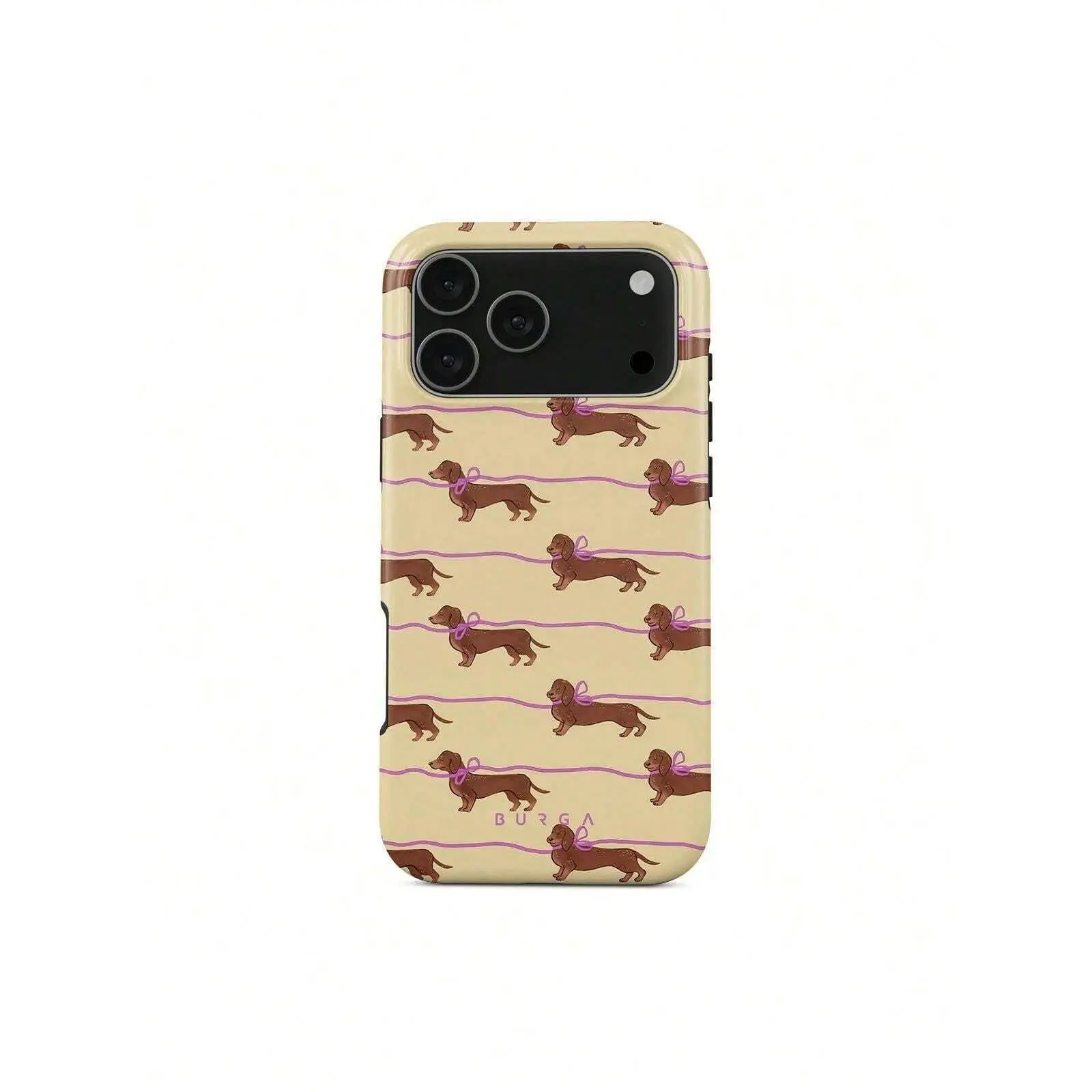 Pink Sausage Dog Cover for iphone 17 phone case 16 pro max 15 Plus 14 13 12 11 Cute, clear, military-grade, high-end, durable, shockproof, and drop-resistant 2-in-1 glossy phone case