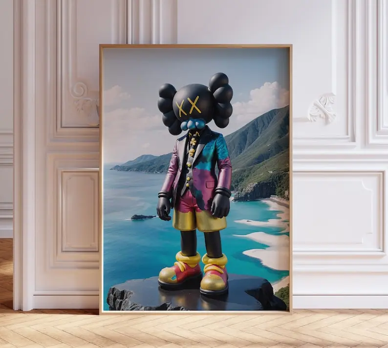KAWS and SEA Poster, Graffiti Hypebeast Poster, Printable Kaws Graffiti Poster, Hypebeast Toys, Hypebeast Sneaker Art, Digital Download