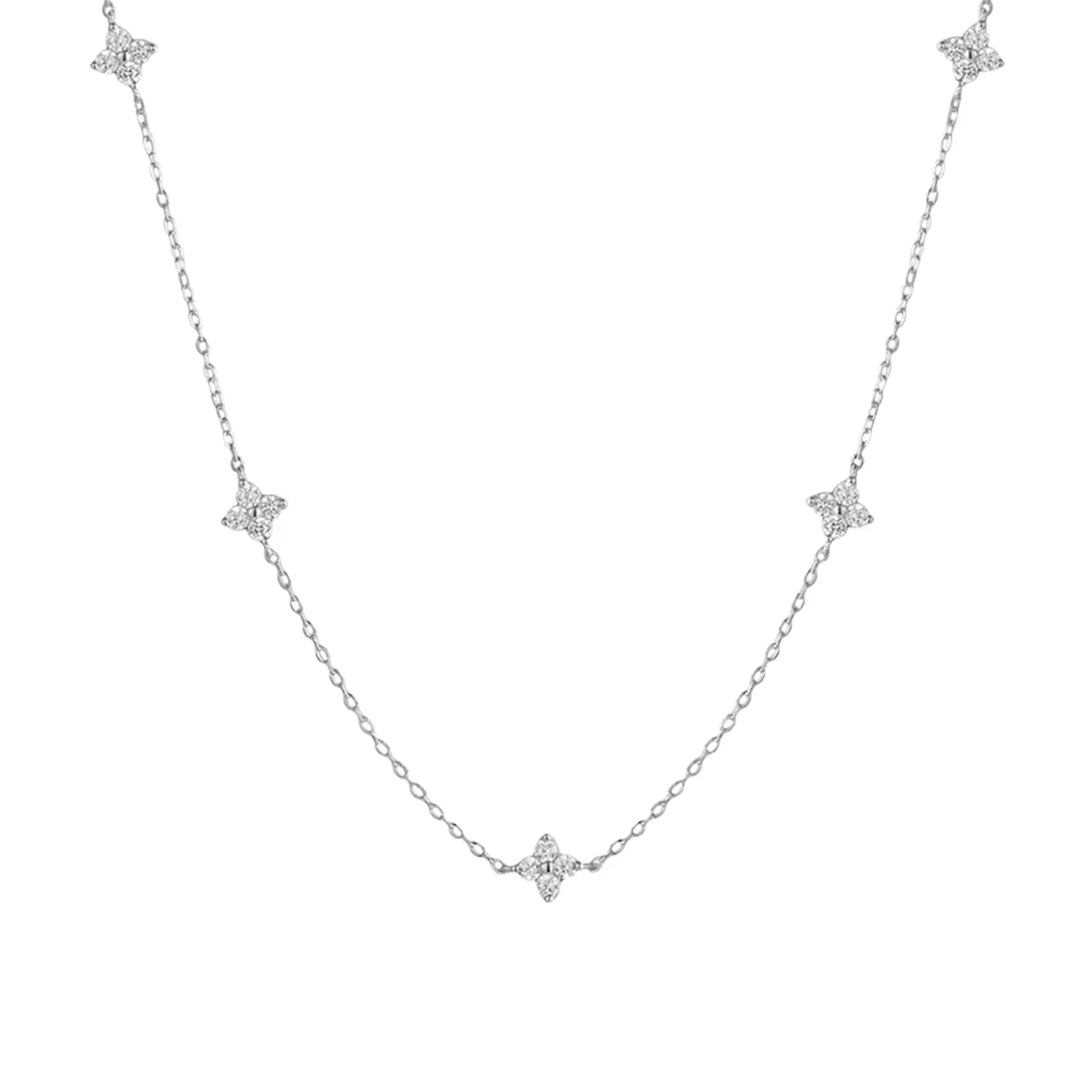 Women's Classic Adjustable Shamrock Charm Necklace - Casual Auspicious Costume Jewelry, Ideal Gifts for Anniversary, Birthday Occasions