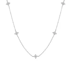 Four Leaf Clover Necklace Shamrock Lucky Clover Pendant Necklace Four Leaf Clover Jewelry Gifts for Women Men Anniversary Birthday Christmas Valentine's Day Mother's Day