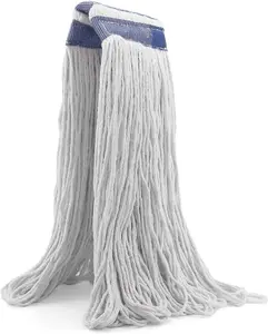 Cotton String Mop Head, Loop End Mop Head Replacement 24 oz with 6 Inch Headband for Commercial Cleaning, Mop Accessories