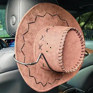 Cowboy Hat Rack Holder for   Hat Stand for Travel - Keep Hat in Shape, V-Shape Anti-Flip Grip Design for Automotive Roadtrip Hats Organizer for Men Women