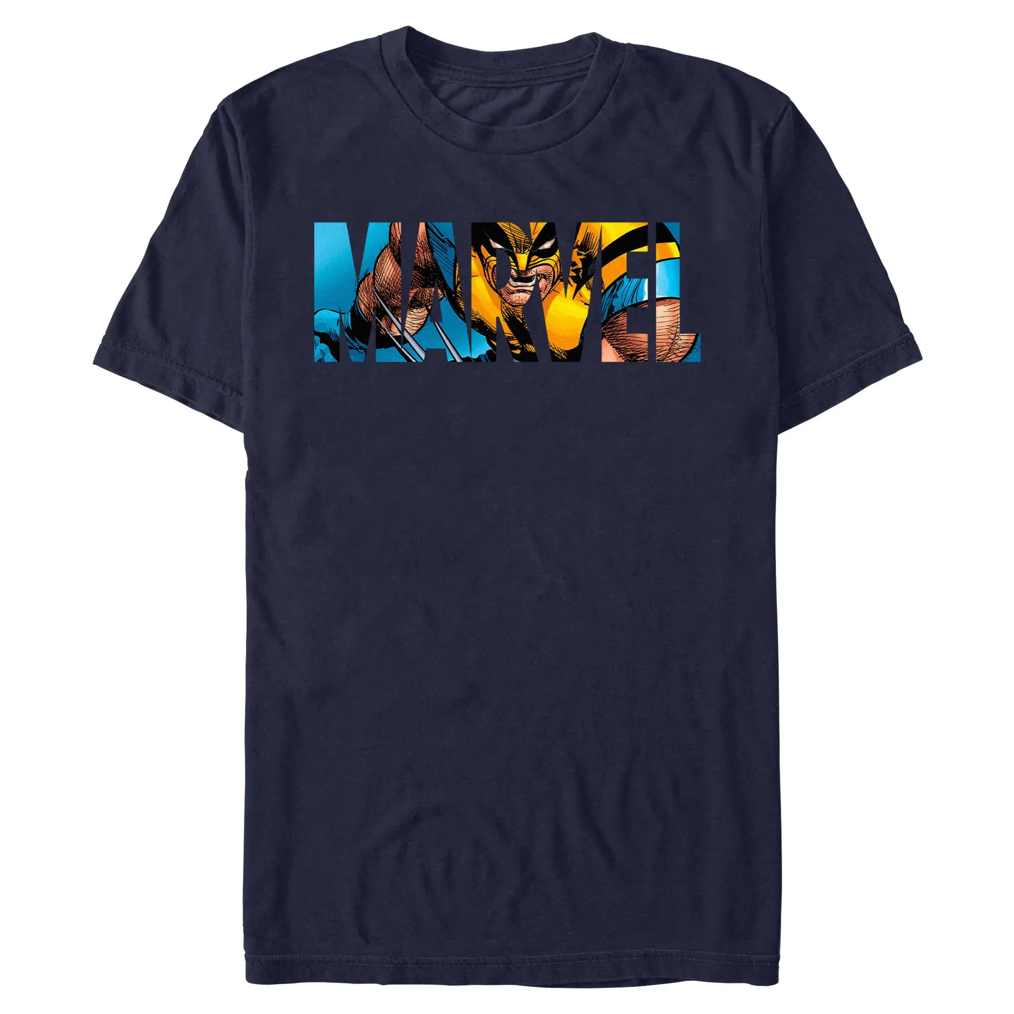 Men's Retro Cotton Round Neck Graphic Tee, Marvel X-Men '97 Logan Classic Logo T-Shirt