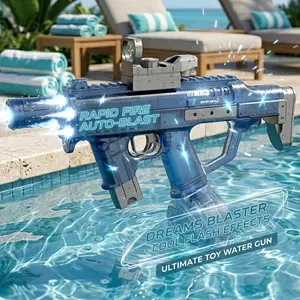 BAZILBAZOS Electric Water Gun for Adults Kids Summer Outdoor Water Pistol Pool Beach Party Toys for Boys Girls, Black