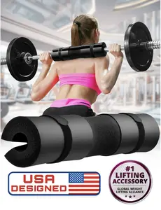 Gym Foam Barbell Pad for Hip Thrust, Squat & Lunges, 17x3.5 Inch
