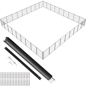 【Father's Day】VEVOR Pool Fence, 4 x 108 FT Pool Fences for Inground Pools, Removable Child Safety Pool Fencing, Easy DIY Installation Swimming Pool Fence, 340gms Teslin PVC Pool Fence Mesh Protects Kids and Pets