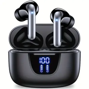 Wireless Earbuds, Bluetooth 5.3 Earbuds, 13MM Speaker, Ultra-Long Playback Time, Type-C Fast Charging Case, Stereo Bluetooth In-Ear Headphones, Suitable for iPhone and Android, Gaming Business Sports Earbuds with Mic. With Digital Power Dis