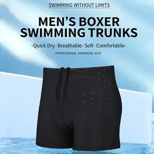Adult Men's Swim Trunks Large Size Professional Waterproof Quick-Dry Bio-Imitative Fabric Sharkskin Swimming Pants Swimming Shorts Swimwear Shorts