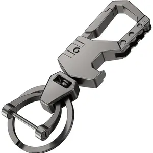 Heavy Duty Keychain Opener with 2 Keyrings, Multifunctional Car Keychain for Men and Women