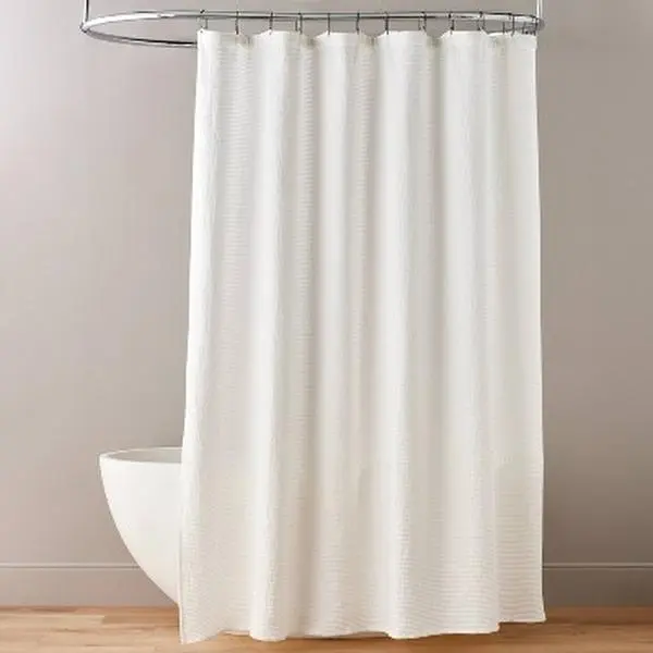 Hearth & Hand Magnolia Stripe Cotton Matelassé Shower Curtain 72x72" Cream Hearth & Hand Magnolia Stripe Cotton Matelassé Shower Curtain 72x72" Cream