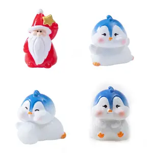Christmas Decorations Micro Landscape Cute Santa Claus Penguin Doll DIY Decoration Small Ornaments Festive Christmas Decor