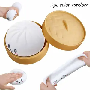 Colorful Baozi Stress Relief Ball, Sensory Compression Toy, Soft Dough Ball, Pressure Relief Hand Toy, Random Colors, Flashing Toy