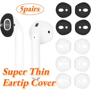 5pairs Earbud Covers, Earbud Tips, Dust Covers, Ultra-Thin Earbud Tips, Earbud Sleeves, Sports Earbud Covers, Anti-Slip Earbud Tips, Earbud Protectors, Earbud Accessories