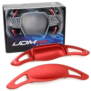 iJDMTOY Red CNC Billet Aluminum Large Paddle Extensions For 2018-up Toyota Camry