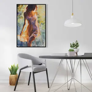 Conscious Sales C1FC2436C3VEEB 24 x 36 in. Out of the Water - White Framed Canvas for Home Decor