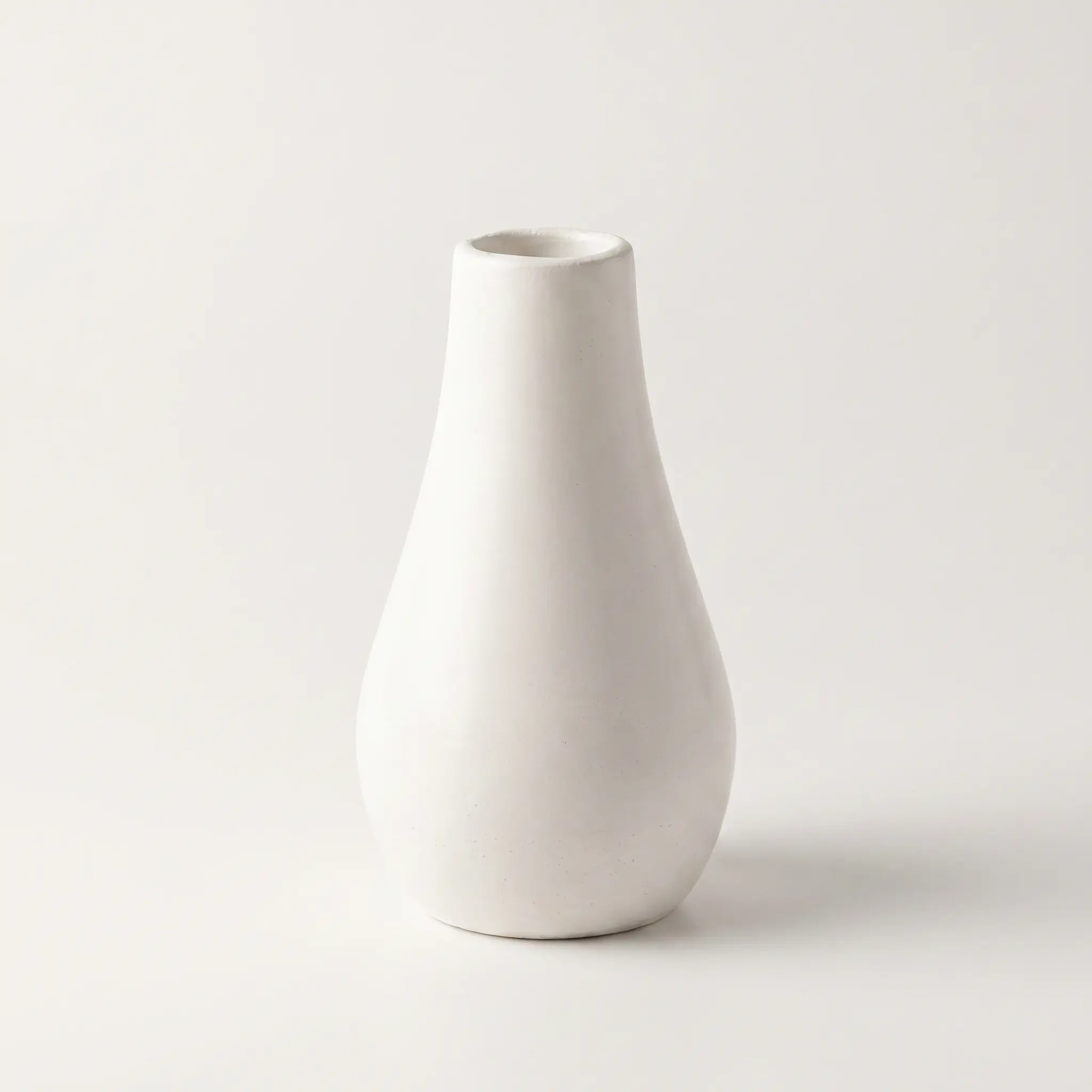 Classic Milk Bottle Vase, Gypsum White 5"