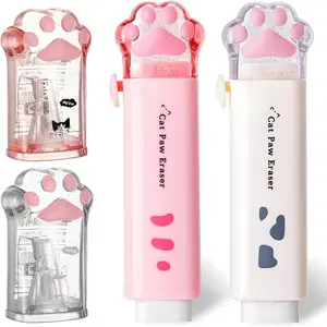 4 count Cute Stationery Set,Kawaii School Supplies,Including 2 Retractable Erasers and 2 Pencil Sharpeners, for Kawaii Office School  Supplies(Eraser and 2 count)