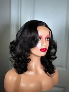 16inches Bouncy 6by4 Closure Wig with Natural Look and Soft Texture for Everyday Wear Glueless Frontal Wig