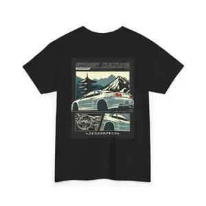 JDM Retro Graphic Tee, Japanese Streetwear Drift Car T-Shirt, Tokyo Racing Style Cotton Shirt, Trendy Casual Top for Men & Women, Motorsport Fan Outfit, Vintage-Inspired Street Fashion