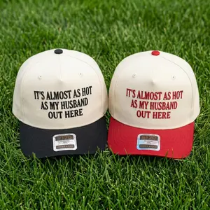 Almost As Hot As My Husband Funny Quote Embroidered Hat Vintage Americana Pop Culture Baseball Cap