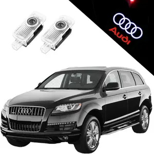2PCS Audi A4/Q5/Q3/A6/A7/A8/Q7/TT Logo Projector Lights  - HD Ghost Shadow Welcome Lights, Viral Car Styling Accessories with Waterproof Kit projection logo light