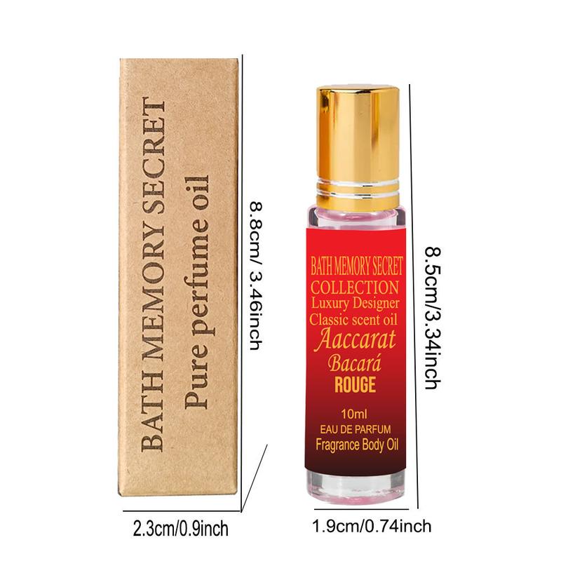 10ml Red Rouge Musk Concentrated Perfume Oil Fragrance Perfume Essential Oil Suitable for Women Alcohol-free, 20% Concentration Essential Oil Women's Perfume Unisex Long-lasting Travel Aromatherapy Soothing Relaxation Oil, Floral Scents